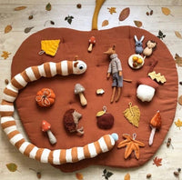 HKM-041683 Nordic Style Apple-Shaped Baby Crawling Mat for Infants and Toddlers, 98x100cm