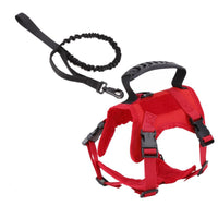 HKM-041811 Breathable Nylon Chest Harness with Traction Rope for Pets in Black, Red, Mud, and Army Green