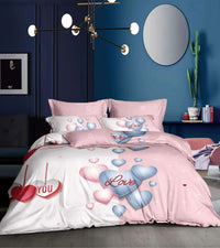HKM-041939 Modern Four-Piece Bed Linen Set with Floral Printing and Reactive Dyeing