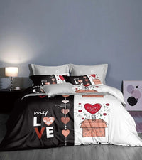 HKM-041939 Modern Four-Piece Bed Linen Set with Floral Printing and Reactive Dyeing