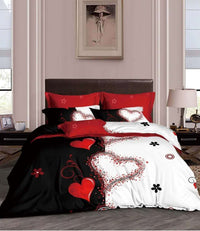 HKM-041939 Modern Four-Piece Bed Linen Set with Floral Printing and Reactive Dyeing