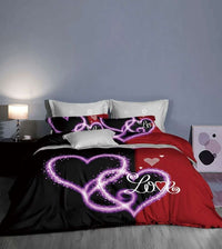 HKM-041939 Modern Four-Piece Bed Linen Set with Floral Printing and Reactive Dyeing