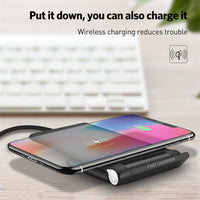 HKM-042003 Folding Wireless Charger Stand 15W with Type-C Input, Qi Standard, Fast Charging Efficiency