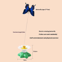 HKM-042067 Automatic Cat Teaser Toy with Electric Rotation - Bird and Butterfly Designs