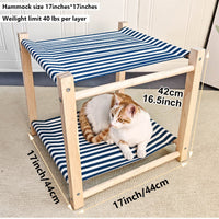 HKM-042131 Double Layer Cat Hammock with Removable Washable Bed in Classic Gray and Navy Blue