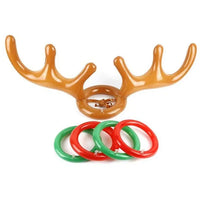 HKM-042195 Christmas Antler Hat Ring Toss Inflatable Toy for Parent-Child Fun