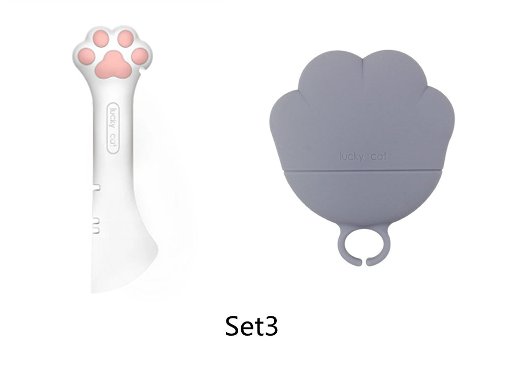 HKM-042387 Multifunctional can opener for pet canned spoon