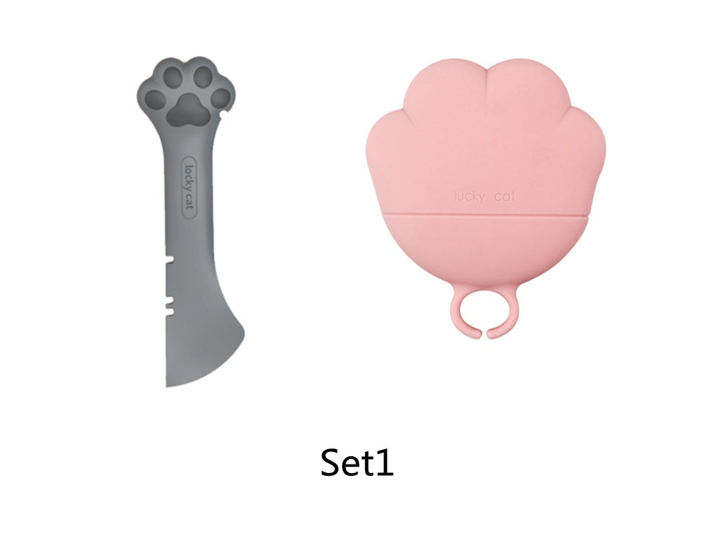 HKM-042387 Multifunctional can opener for pet canned spoon