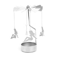 HKM-042387 Windmill Candle Stand - Handcrafted Iron and Aluminum Design for Atmospheric Candle Lighting