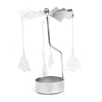 HKM-042387 Windmill Candle Stand - Handcrafted Iron and Aluminum Design for Atmospheric Candle Lighting