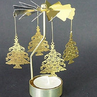 HKM-042387 Windmill Candle Stand - Handcrafted Iron and Aluminum Design for Atmospheric Candle Lighting