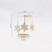 HKM-042387 Windmill Candle Stand - Handcrafted Iron and Aluminum Design for Atmospheric Candle Lighting