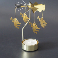 HKM-042387 Windmill Candle Stand - Handcrafted Iron and Aluminum Design for Atmospheric Candle Lighting