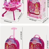 HKM-042451 Children's 2 in 1 Pretend Play Dressing Table & Cosmetic Box Set - Suitable for Ages 2 to 13