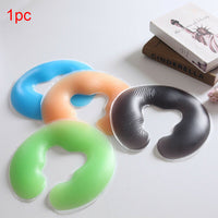 HKM-042451 U-Shaped Silicone Water-Filled Massage Pillow for Gentle Skin Care