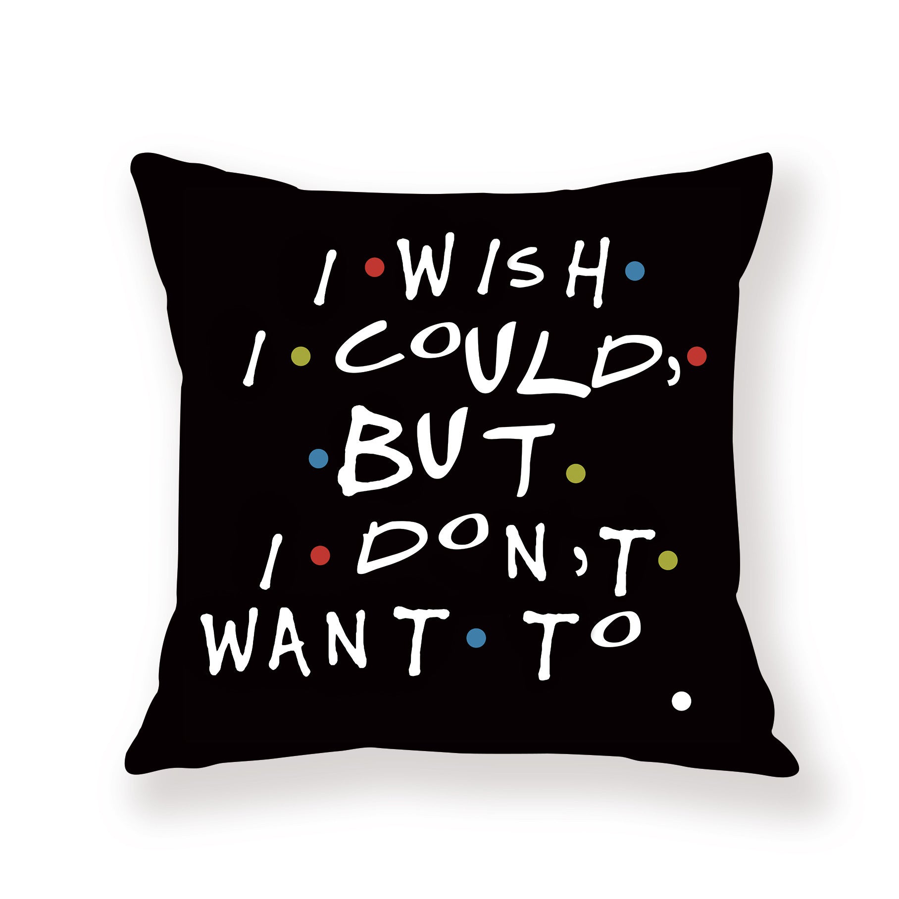 HKM-042579 Black Geometric Abstraction English Letter Pillow Cover, Modern 45x45cm, Chemical Fiber