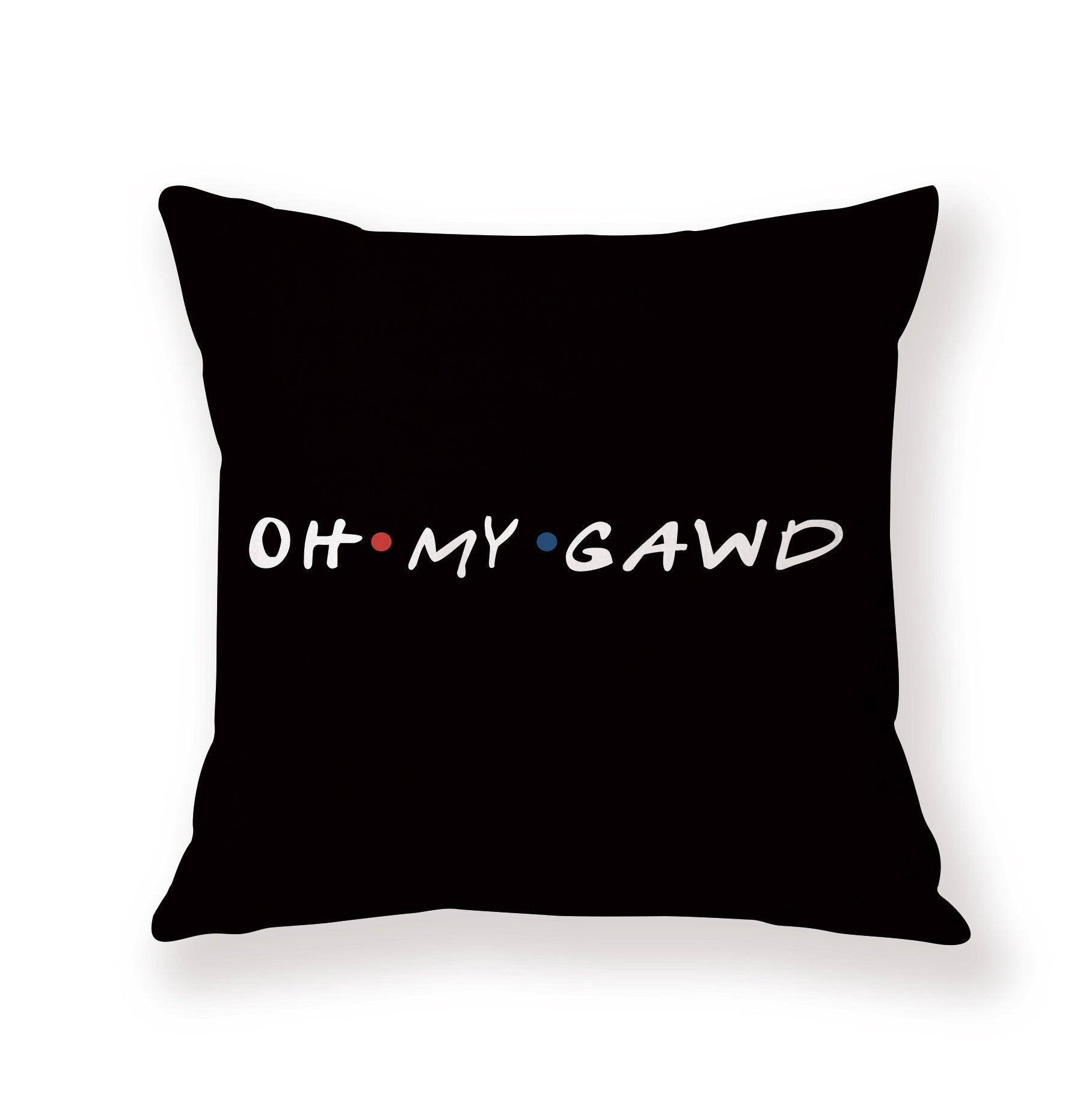 HKM-042579 Black Geometric Abstraction English Letter Pillow Cover, Modern 45x45cm, Chemical Fiber