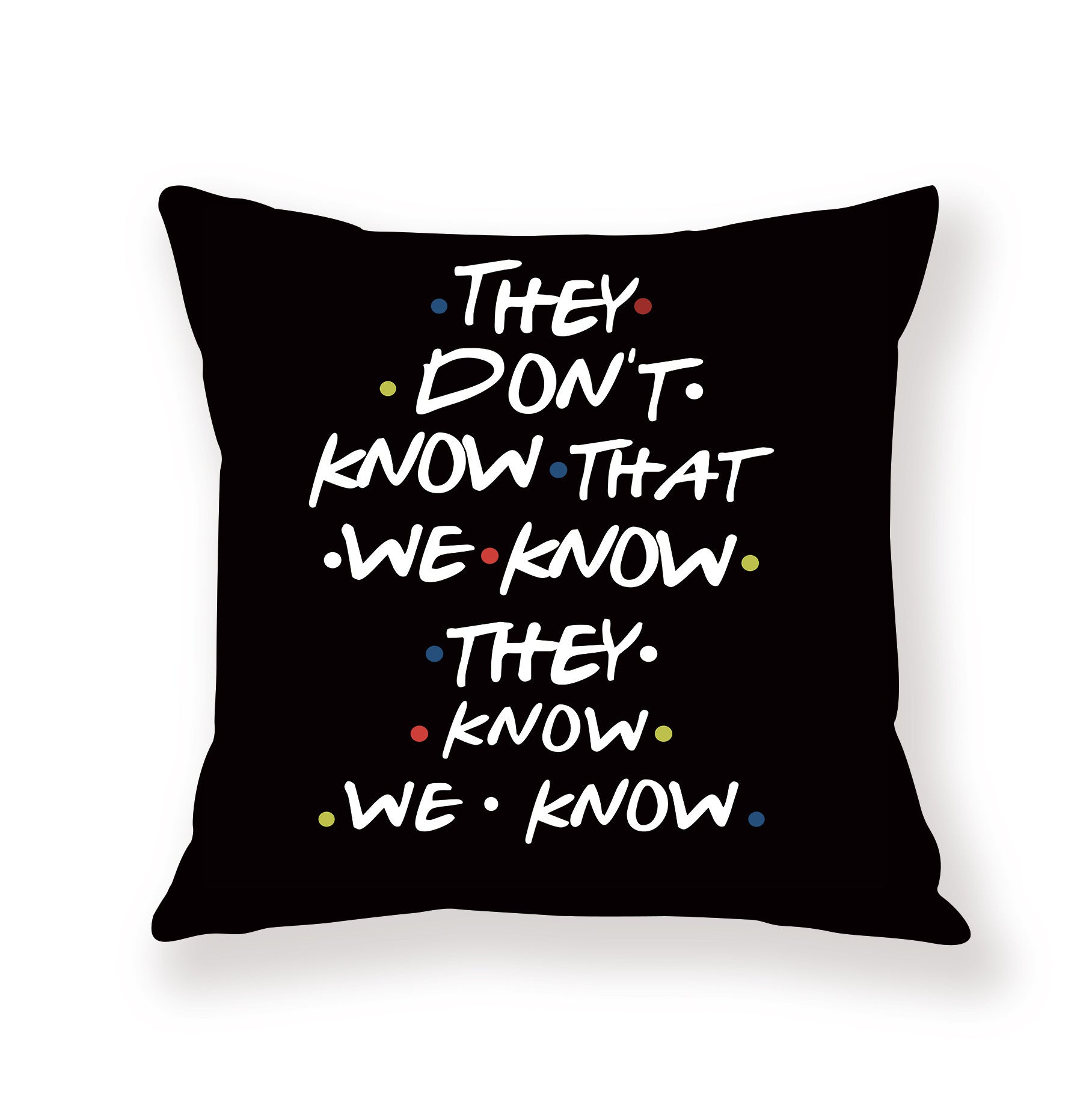 HKM-042579 Black Geometric Abstraction English Letter Pillow Cover, Modern 45x45cm, Chemical Fiber