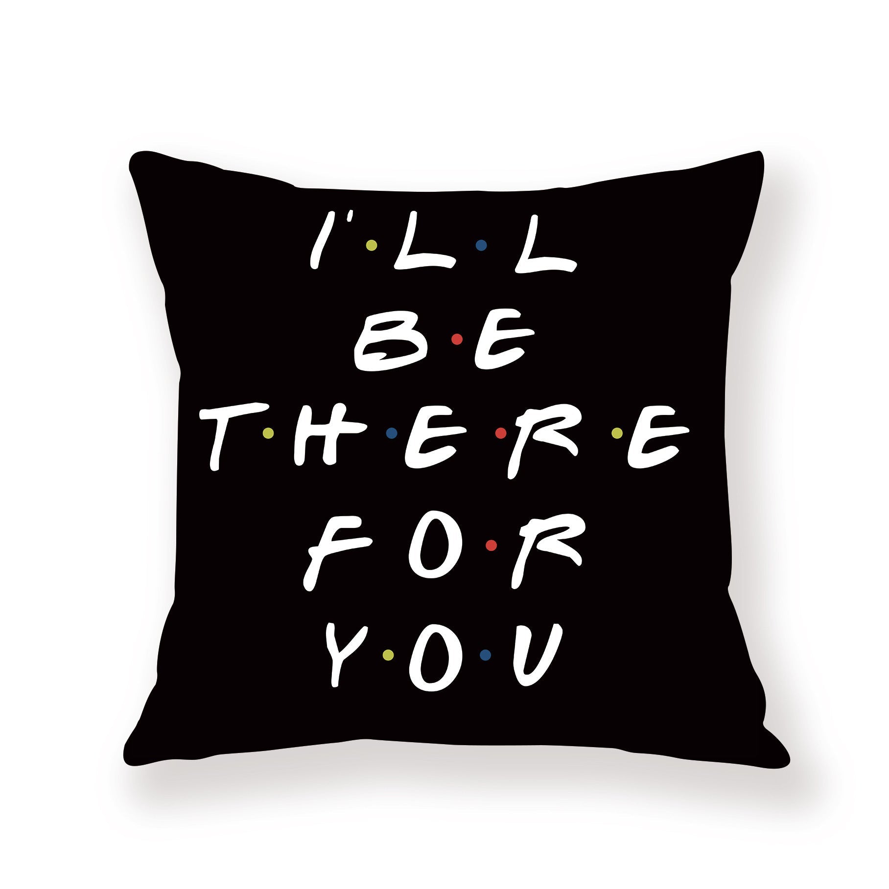 HKM-042579 Black Geometric Abstraction English Letter Pillow Cover, Modern 45x45cm, Chemical Fiber