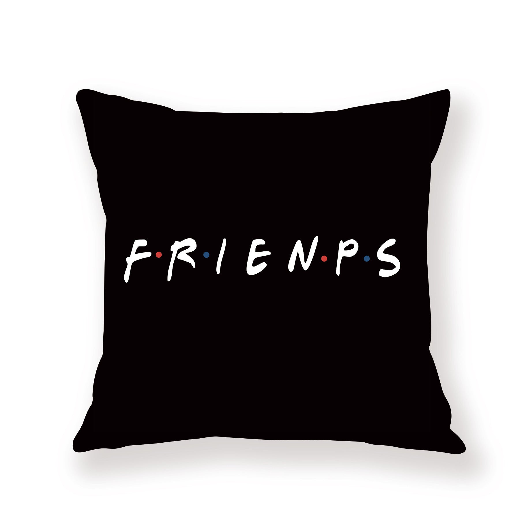 HKM-042579 Black Geometric Abstraction English Letter Pillow Cover, Modern 45x45cm, Chemical Fiber