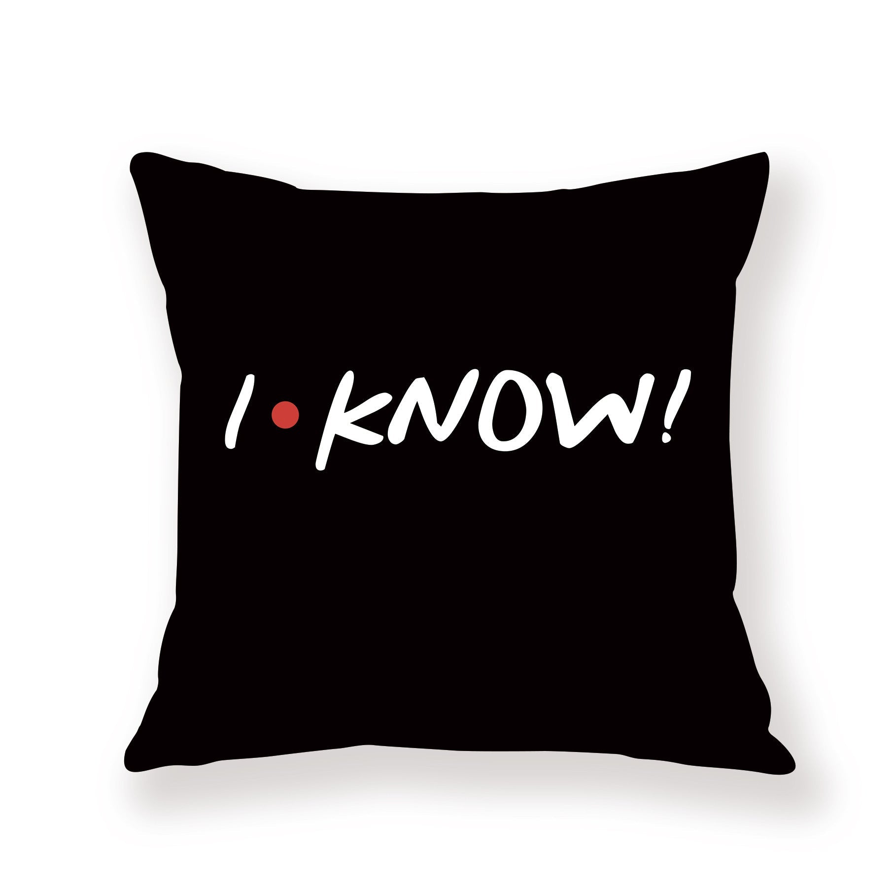 HKM-042579 Black Geometric Abstraction English Letter Pillow Cover, Modern 45x45cm, Chemical Fiber