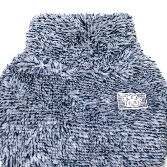 HKM-042579 Warm Thick Coral Fleece Fluffy Jacket for Pets - High Collar Design, Available in Multiple Colors and Sizes