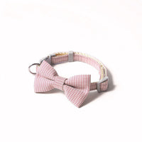 HKM-042643 Adjustable Bow Cat Collar in Red, Blue, Pink, and Brown - Fits Cats and Small Dogs (23-30cm)