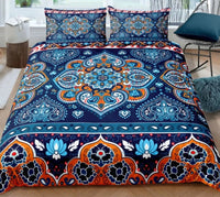 HKM-042771 Bohemian Printed Down Quilt Cover Set - Multiple Sizes Available