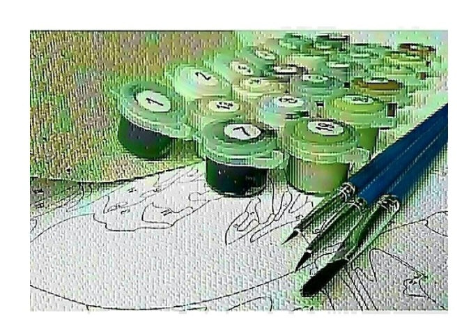 KTX-042771 Custom Digital Oil Painting on Linen – Modern and Simple Art Piece, Unframed Character Design