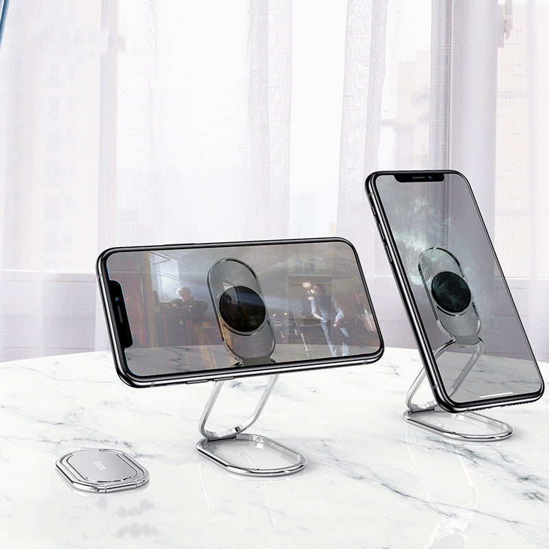 HKM-042835 Metal Folding Mobile Phone Holder - Zinc Alloy with Stable Adhesion for Devices Up to 7 Inches