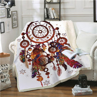 HKM-042835 Thick Plush Square Blanket with Cartoon Flower Pattern, 100% Polyester Fiber