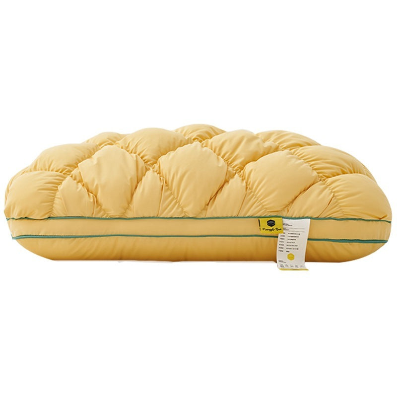 HKM-042899 No Collapse Neck Protection Pillow for Comfortable Sleep - Available in Pineapple Yellow, Classic Gray, Elegant White