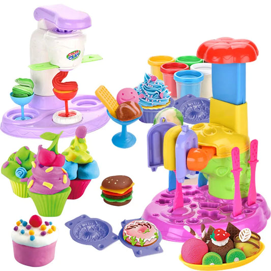 KTX-043027 Creative Playdough Ice Cream Machine Toy Set for Pretend Kitchen Play – Ages 3 and Up