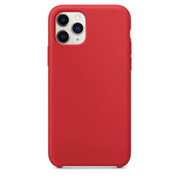 HKM-043027 Liquid Silicone Back Cover Case for Apple Mobile Phones - Simple Pure Color Design
