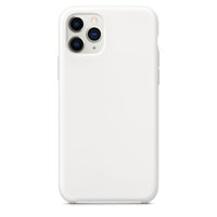 HKM-043027 Liquid Silicone Back Cover Case for Apple Mobile Phones - Simple Pure Color Design