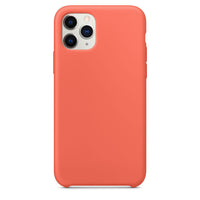 HKM-043027 Liquid Silicone Back Cover Case for Apple Mobile Phones - Simple Pure Color Design