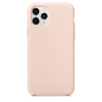 HKM-043027 Liquid Silicone Back Cover Case for Apple Mobile Phones - Simple Pure Color Design