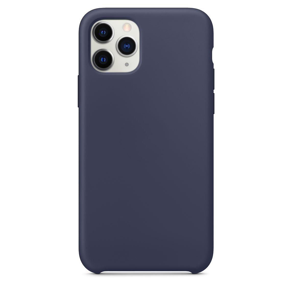 HKM-043027 Liquid Silicone Back Cover Case for Apple Mobile Phones - Simple Pure Color Design