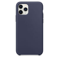 HKM-043027 Liquid Silicone Back Cover Case for Apple Mobile Phones - Simple Pure Color Design