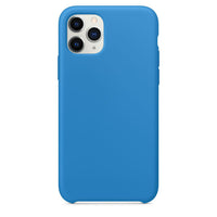 HKM-043027 Liquid Silicone Back Cover Case for Apple Mobile Phones - Simple Pure Color Design