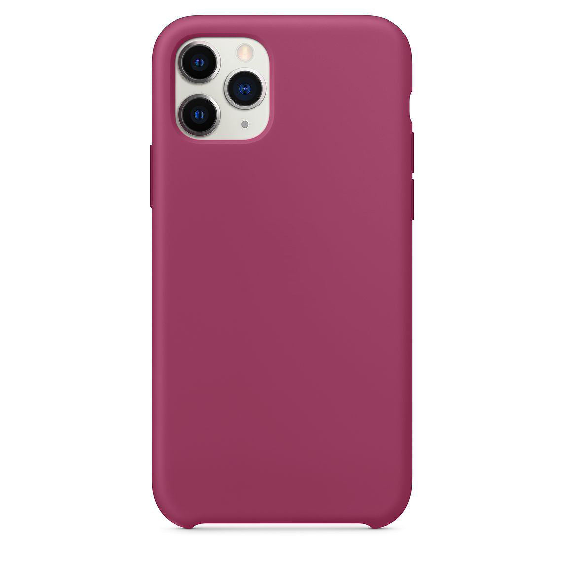 HKM-043027 Liquid Silicone Back Cover Case for Apple Mobile Phones - Simple Pure Color Design