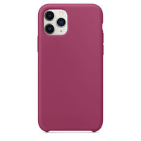 HKM-043027 Liquid Silicone Back Cover Case for Apple Mobile Phones - Simple Pure Color Design
