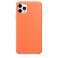 HKM-043027 Liquid Silicone Back Cover Case for Apple Mobile Phones - Simple Pure Color Design