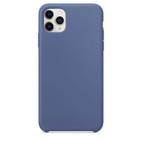 HKM-043027 Liquid Silicone Back Cover Case for Apple Mobile Phones - Simple Pure Color Design
