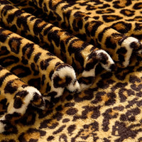 HKM-043091 Super Soft Leopard Print Thermal Flannel Blanket - All Season, Multiple Sizes Available
