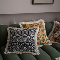 HKM-043155 American Jacquard Plant and Flower Cushion Cover - 60x60CM and 45x45CM Options Available