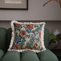 HKM-043155 American Jacquard Plant and Flower Cushion Cover - 60x60CM and 45x45CM Options Available