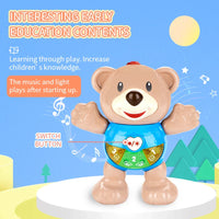 HKM-043347 Cartoon Talking Teddy Bears with Light and Music for Early Education - Suitable for Ages 0 to 24 Months