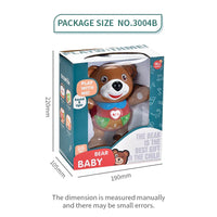 HKM-043347 Cartoon Talking Teddy Bears with Light and Music for Early Education - Suitable for Ages 0 to 24 Months