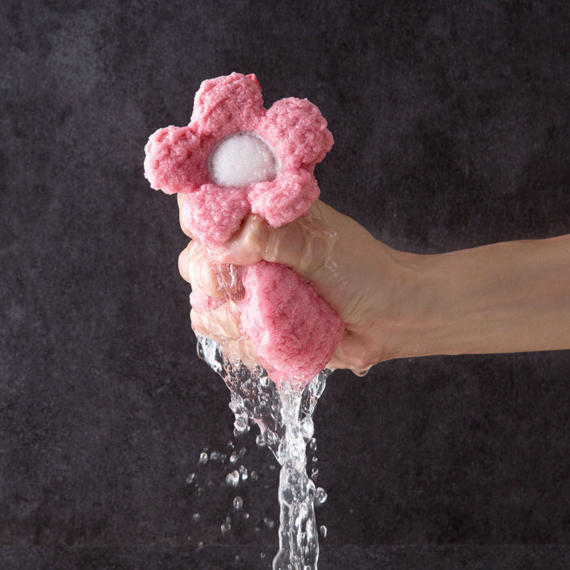 HKM-043347 Hangable Flower Hand Towel in Mixed Hair Color for Pots and Bowls